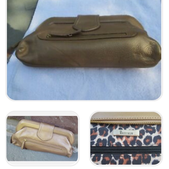 Maxximum Metallic Leather Clutch - Picture 3 of 4